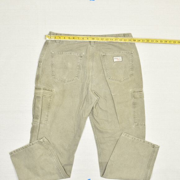 Jeep Men Utility Cargo Pants Straight Cotton Brown Size 38x32 Du Pont Teflon - Picture 4 of 8